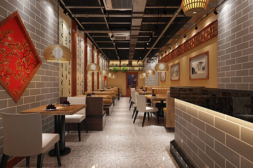 磐安传统中式餐厅餐馆装修设计效果图