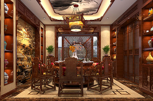 磐安温馨雅致的古典中式家庭装修设计效果图
