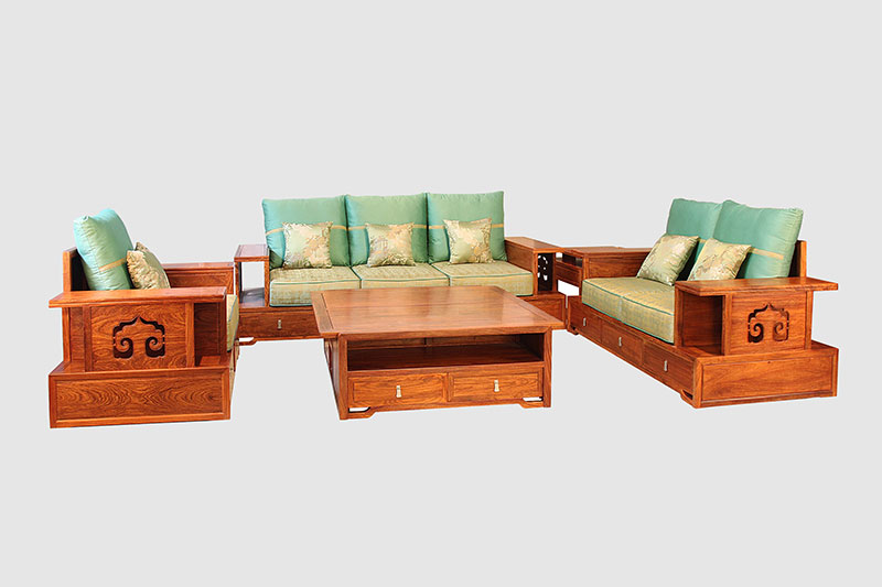 磐安中式实木沙发简直太美了